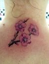 cherry blossom neck tattoos